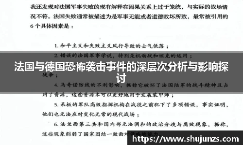 法国与德国恐怖袭击事件的深层次分析与影响探讨